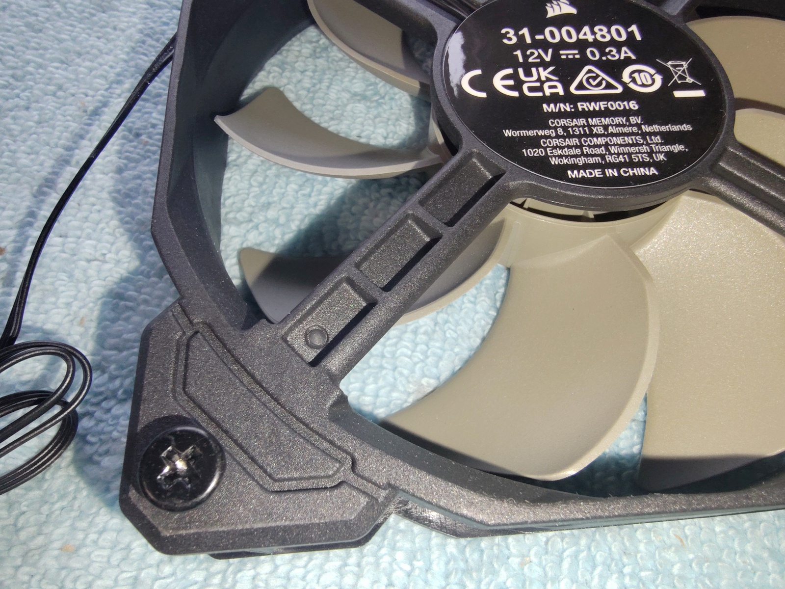 Black 120 x 25 mm Case Cooling Fan For Corsair Crystal 680X RGB Desktop PC Cases - Image 3