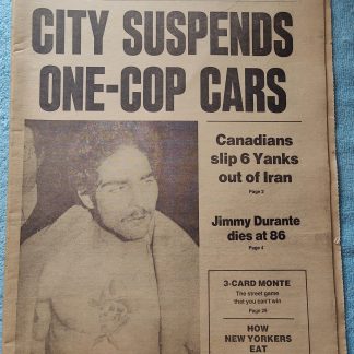 New York Daily News 30 January 1980 Canada Hostages Iran Jimmy Durante Death ++