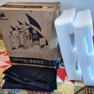 Original Shipping Box, Bag, Packing Foam for Corsair Crystal 680X RGB PC Case