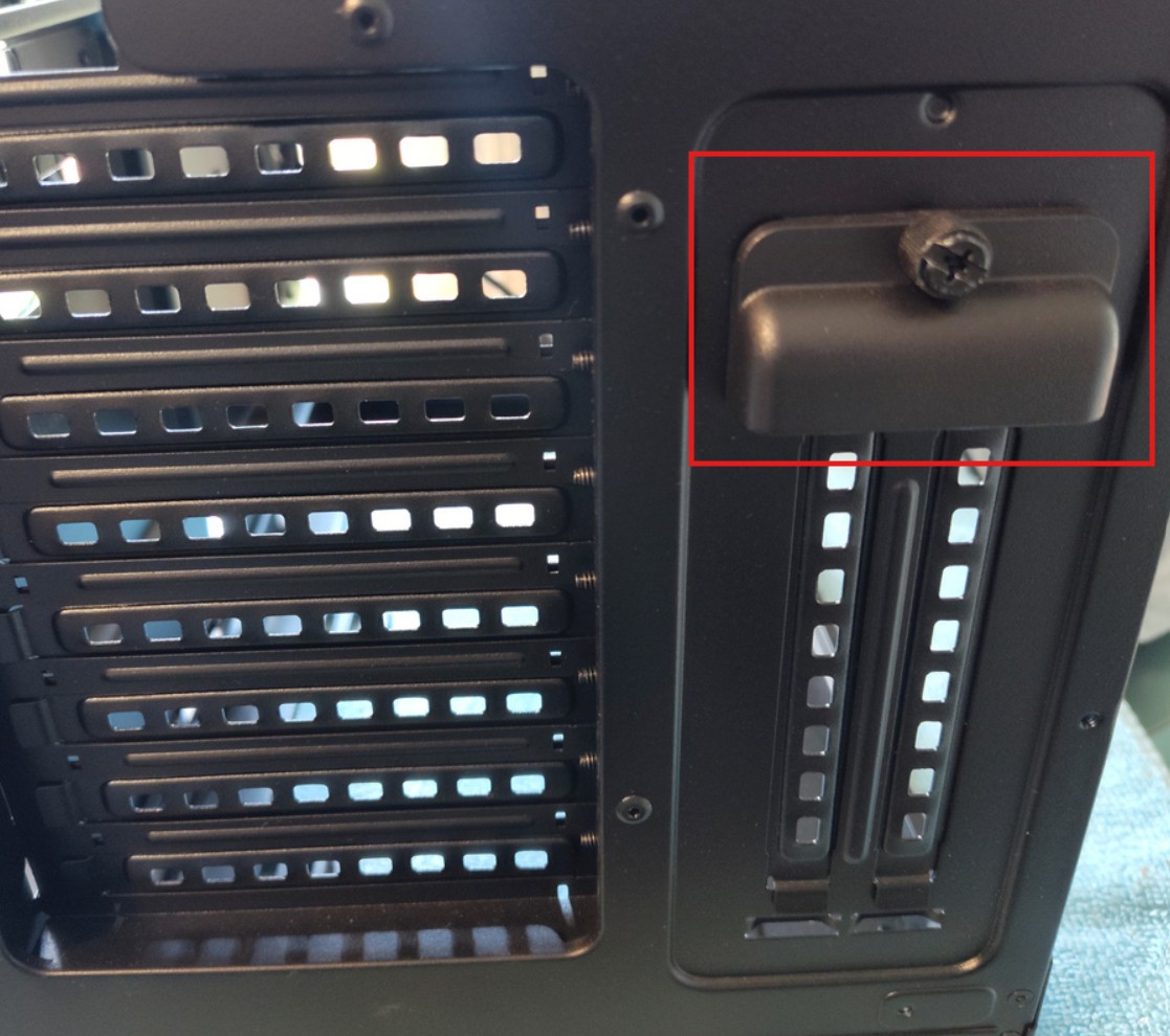 Black Plastic Vertical PCIe Slot Cover Plate Bracket for Corsair Crystal 680X RGB - Image 5