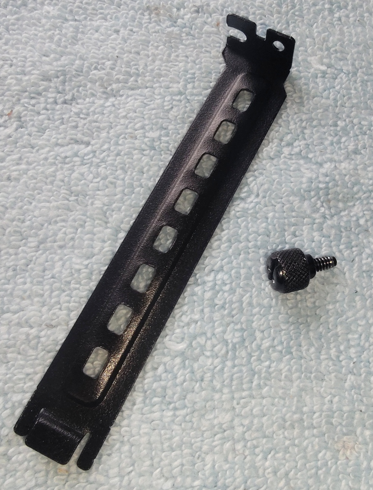 Black Steel Vented PCIe Slot Cover Bracket for Corsair Crystal 680X RGB PC Case