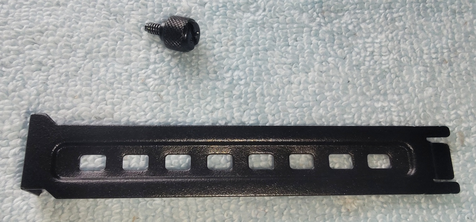 Black Steel Vented PCIe Slot Cover Bracket for Corsair Crystal 680X RGB PC Case - Image 2