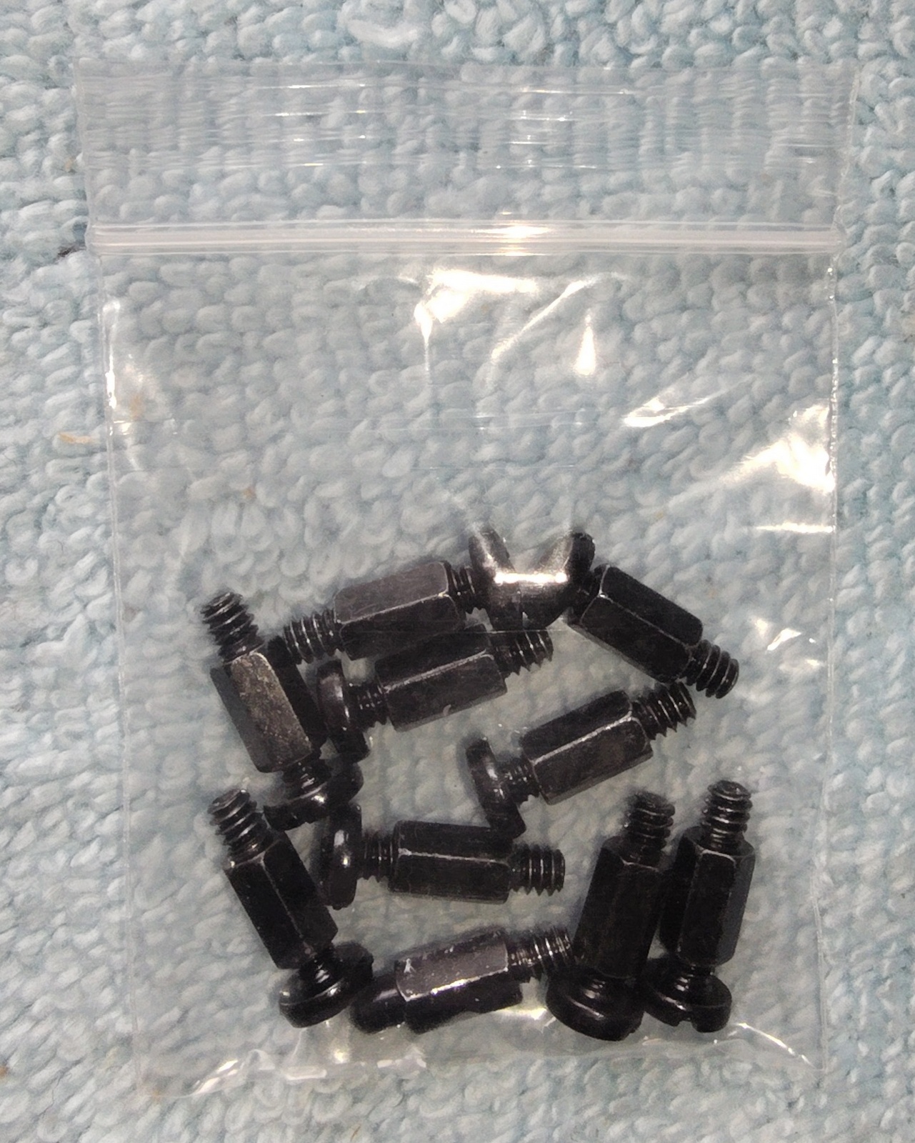 Set of Black Motherboard Standoffs & Screws for Corsair 680X RGB Computer Case