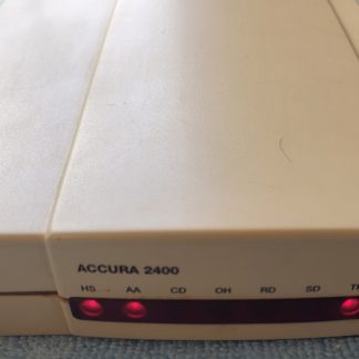 Hayes Accura 2400 Baud External Serial RS232 Modem w/ AC Adapter YA13AM V 1.0