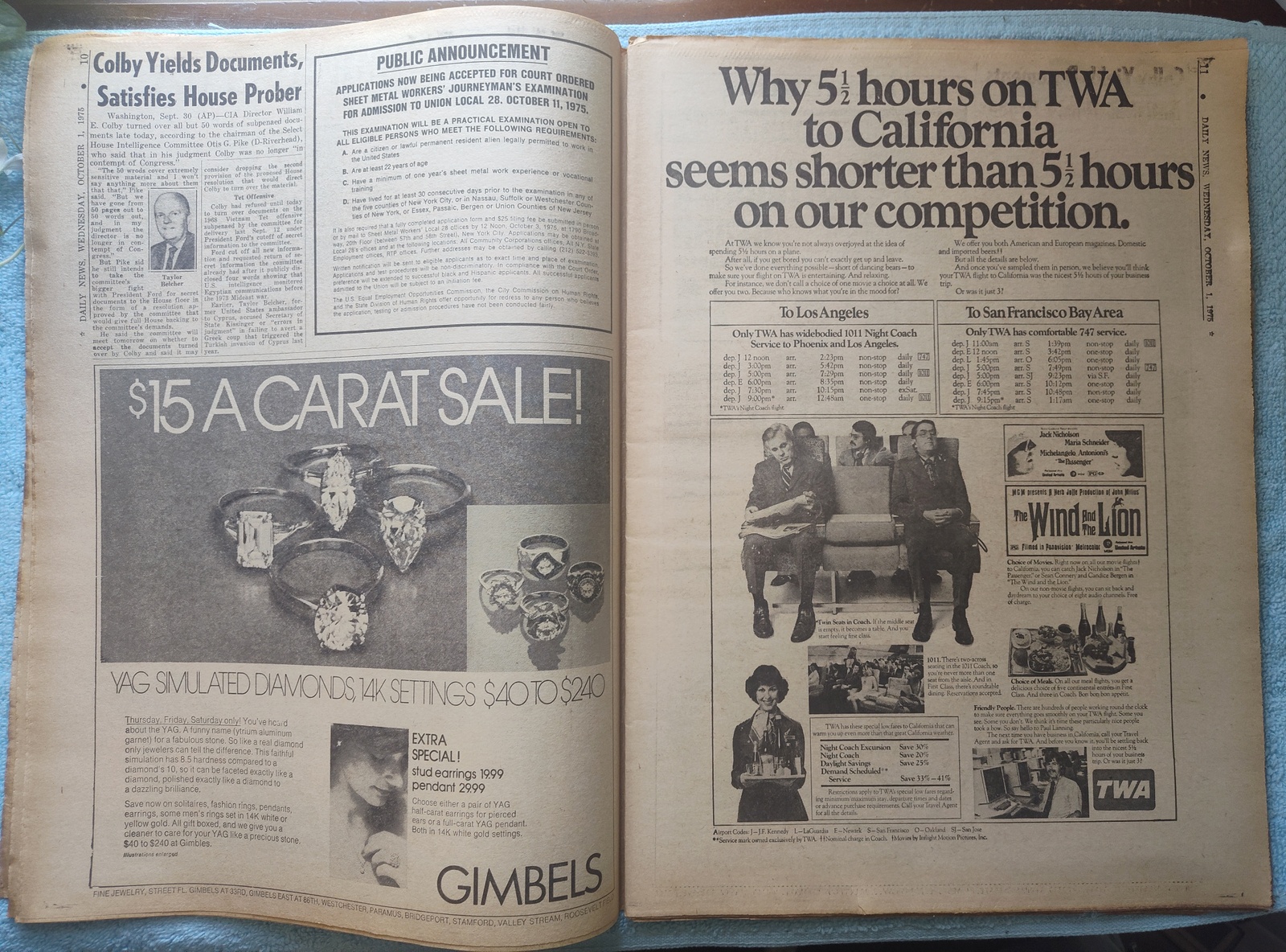 New York Daily News 1 Oct 1975 Patty Hearst Casey Stengel Ford Muhammad Ali ++ - Image 9