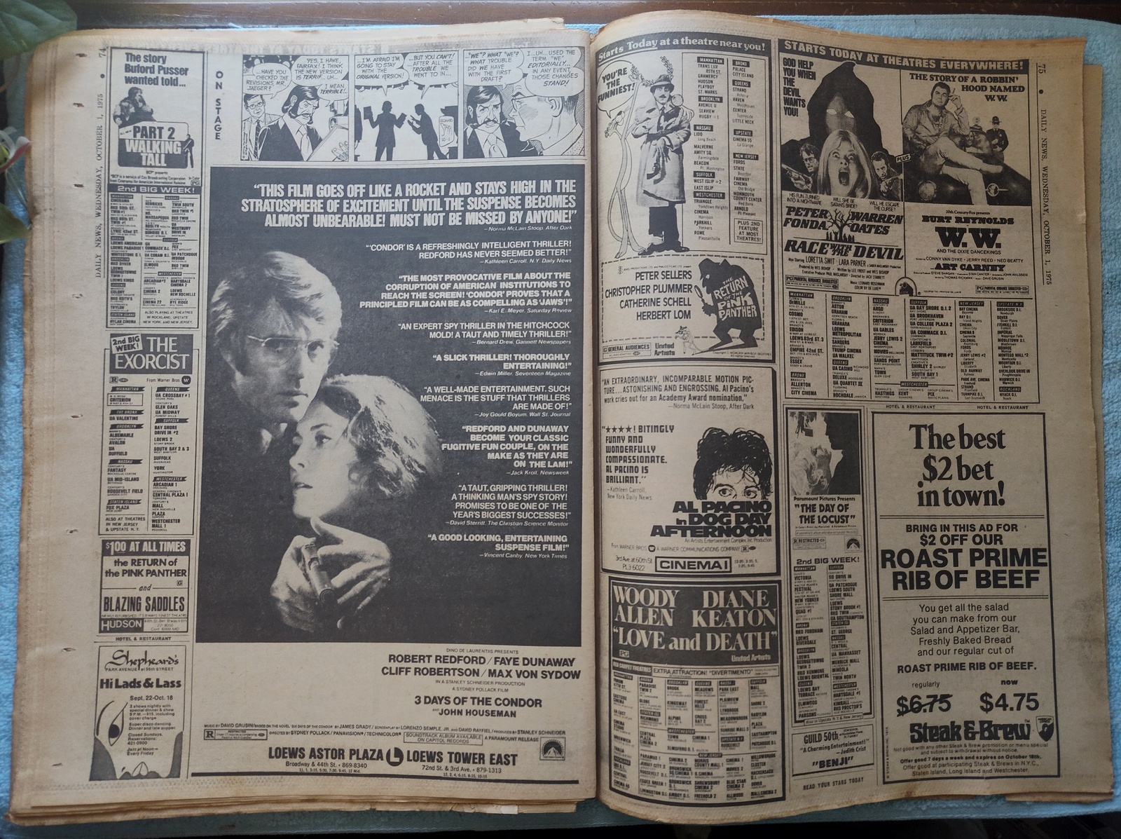 New York Daily News 1 Oct 1975 Patty Hearst Casey Stengel Ford Muhammad Ali ++ - Image 19