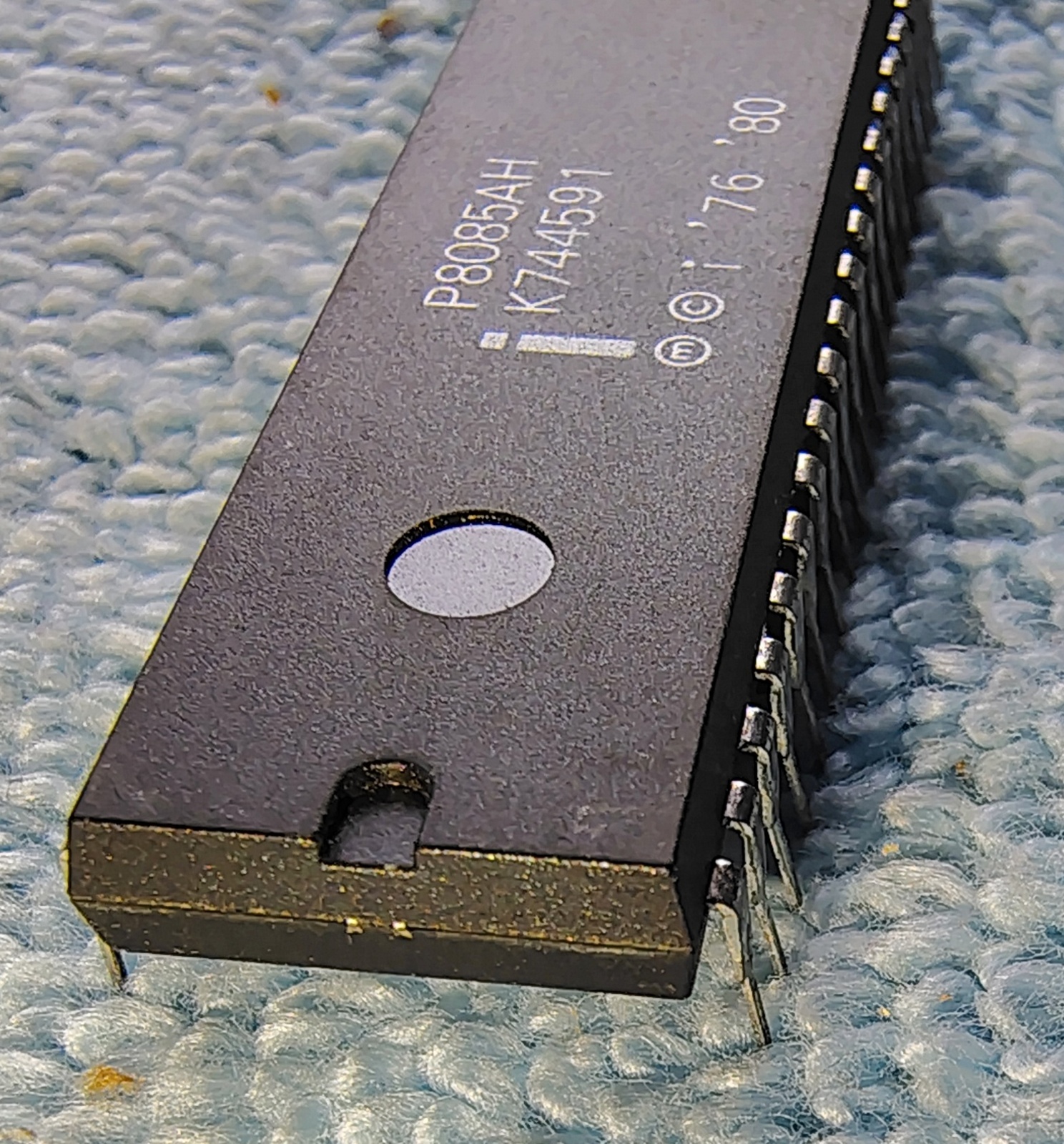 Intel P8085AH K744591 CPU Processor Chip Black 40-pin Package 1976 1980 Korea - Image 2