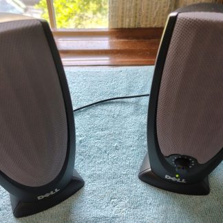 Dell A215 Black Powered Compact Stereo Desktop PC Computer Speakers 2000s