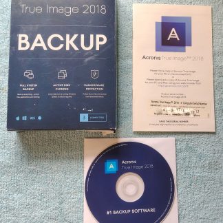 Acronis True Image 2018 For 3 Computers PC Backup Recovery Software w/ Disc, SN