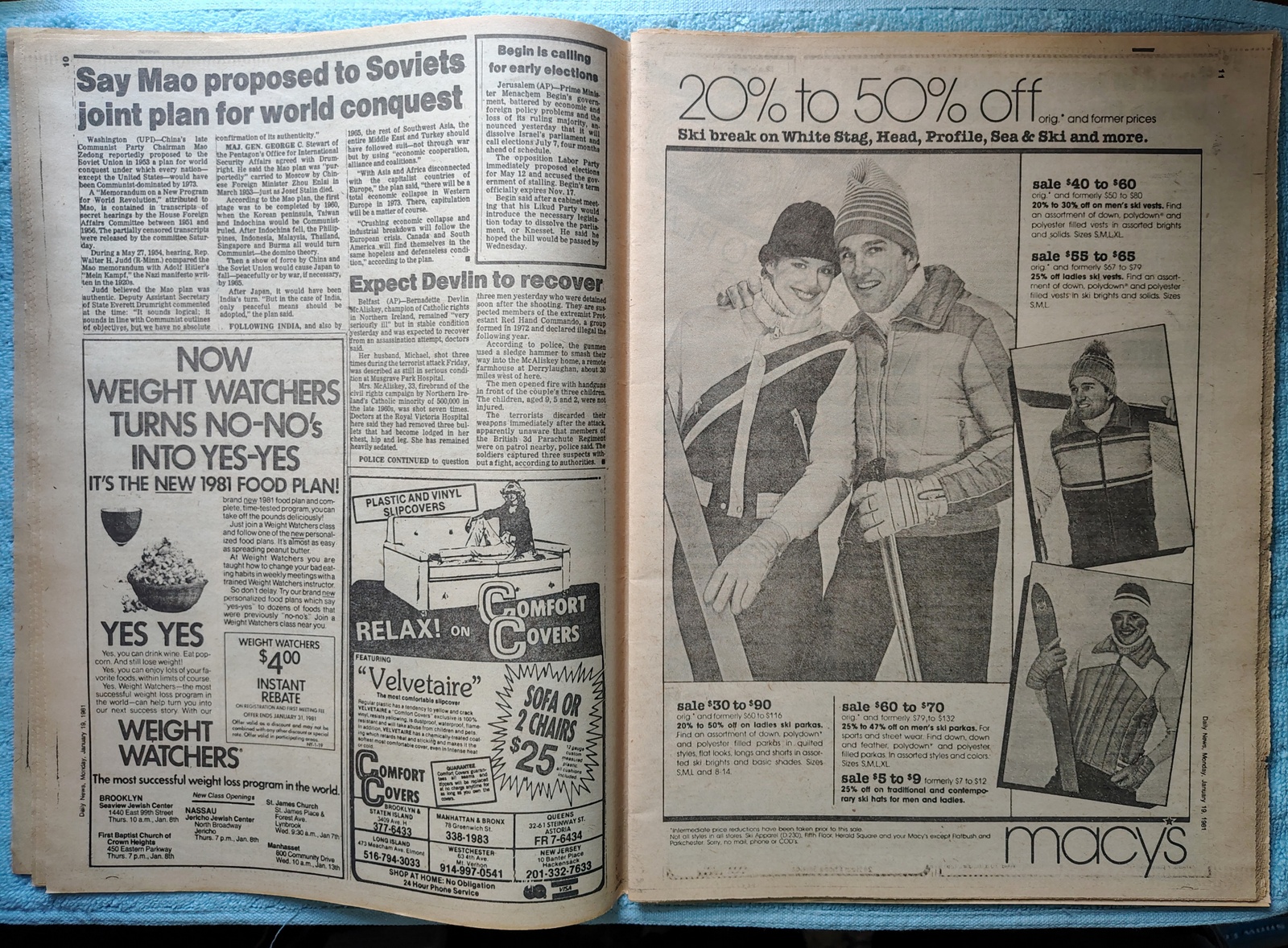 New York Daily News 19 January 1981 Jersey Reagan President Iran Hostages Borg - Image 7