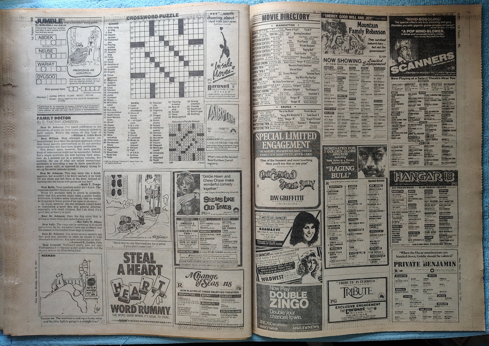 New York Daily News 19 January 1981 Jersey Reagan President Iran Hostages Borg - Image 17