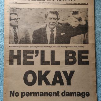 New York Daily News 31 March 1981 President Reagan Shot Indiana Wins Concorde Ad