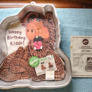 Wilton ALF Alien Life Form Aluminum Cake Pan w/ Instruction Guide 1988 1987