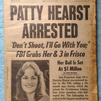 New York Daily News 19 Sept 1975 Patty Hearst Arrested Joseph Kallinger Guilty ++