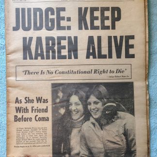 New York (Jersey) Daily News 11 November 1975 Karen Quinlan Namath Liz Taylor ++