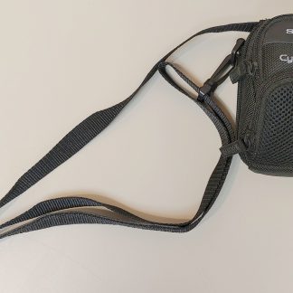 Black Sony Cyber Shot Camera Carry Bag Case 3 Pocket Pouch Zipper Shoulder Strap