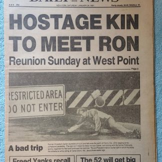New York Daily News 24 January 1981 Carter Reagan Iran Hostages Wilkes Super Bowl