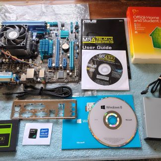 Asus M5A78L-M LX PLUS AMD Athlon II X4 640 8GB RAM 2012 SSD Windows 8 Office 2010