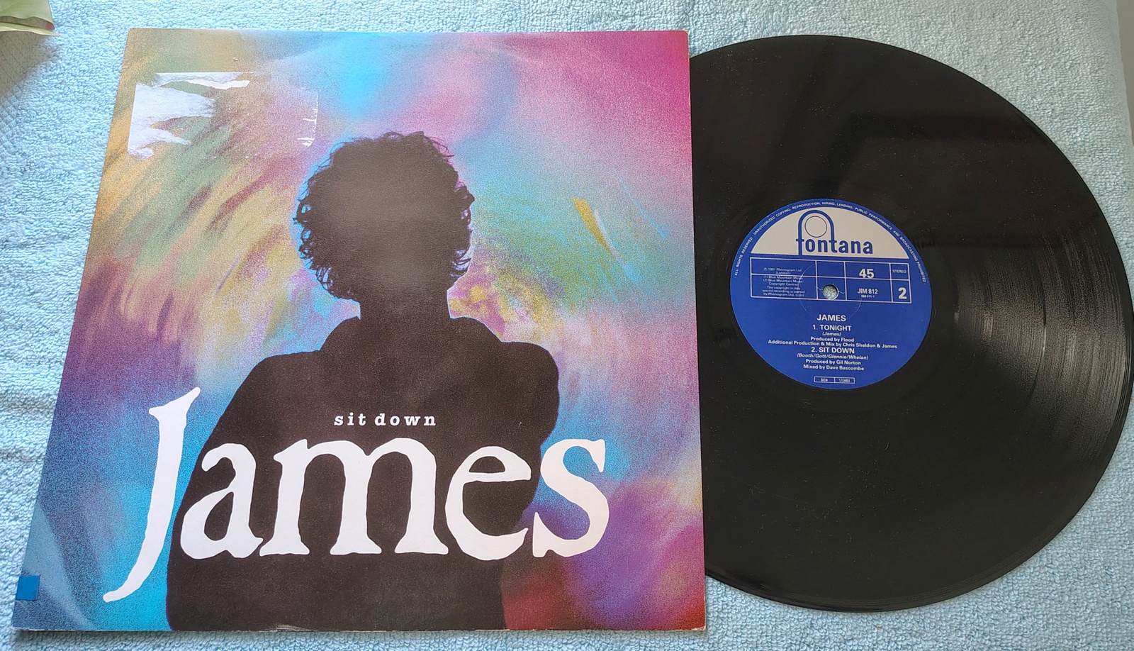 James Sit Down Alternative Indie Rock Single Vinyl Record 12" 45RPM 1991 Fontana