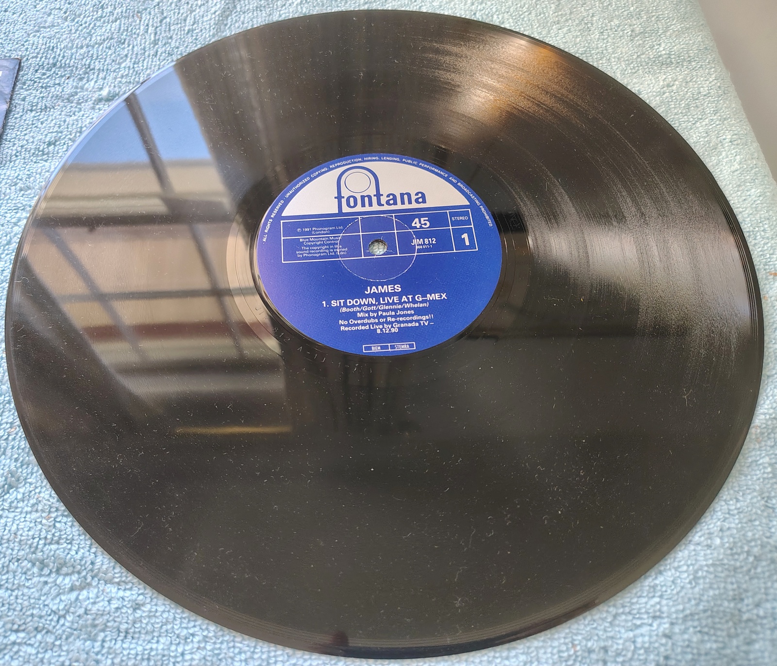 James Sit Down Alternative Indie Rock Single Vinyl Record 12" 45RPM 1991 Fontana - Image 6