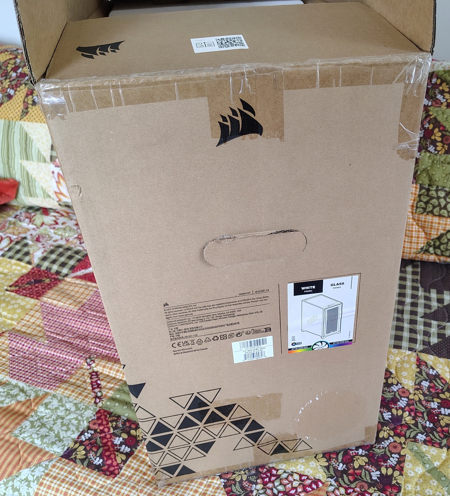 Original Shipping Box, Bag, Packing Foam for White Corsair 4000D Airflow PC Case - Image 11