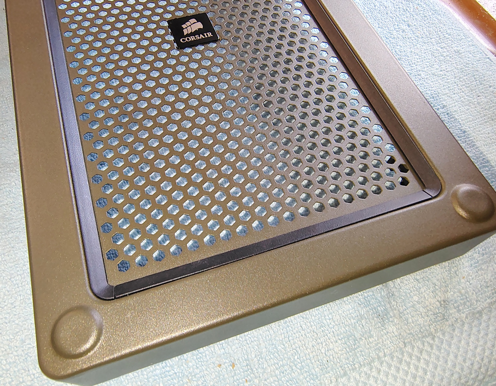 Scratched Green Steel Metal Front Panel Fascia Cover For Corsair Vengeance C70 PC Cases - Image 2