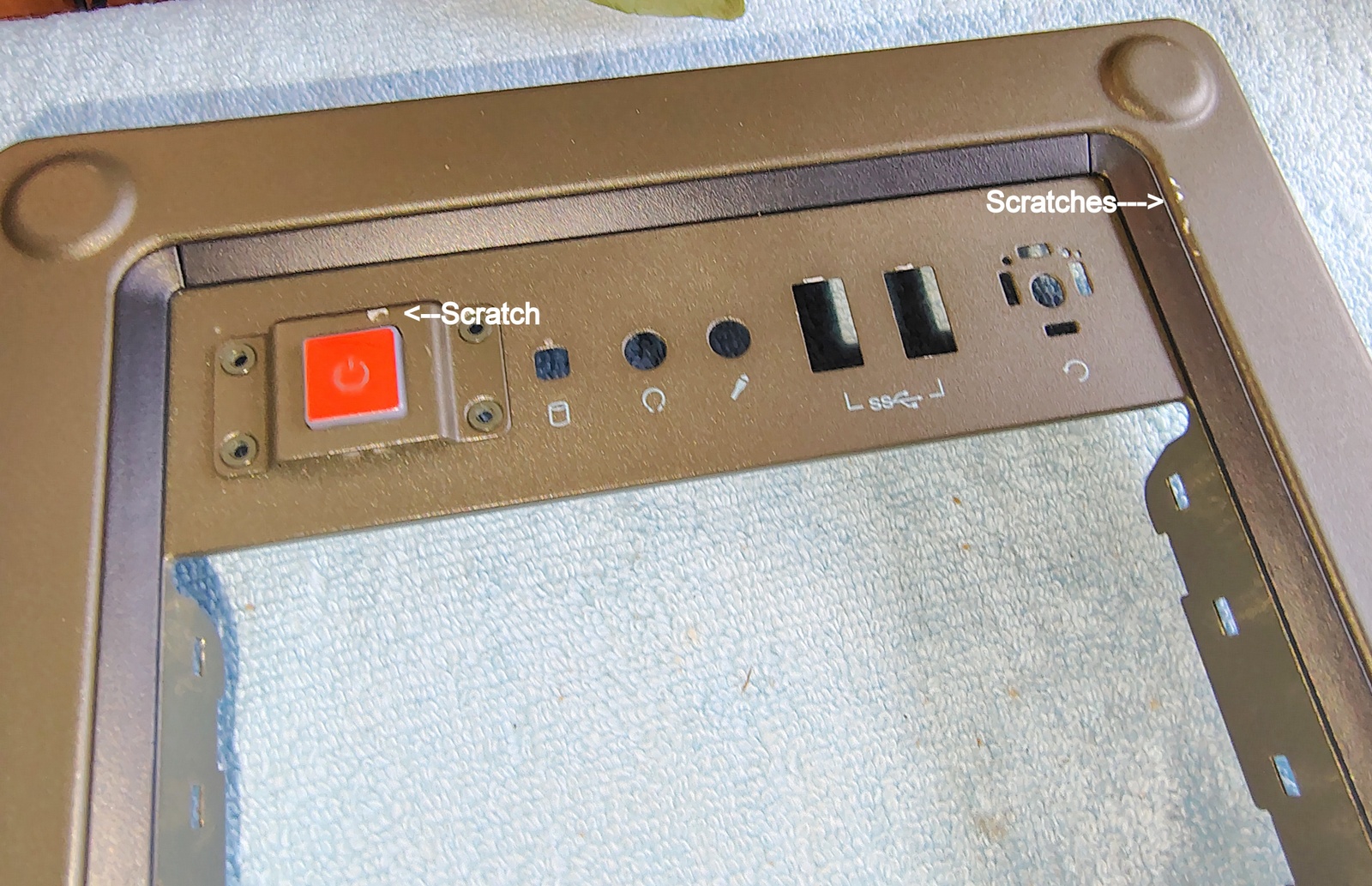 Scratched Green Steel Metal Front Panel Fascia Cover For Corsair Vengeance C70 PC Cases - Image 4