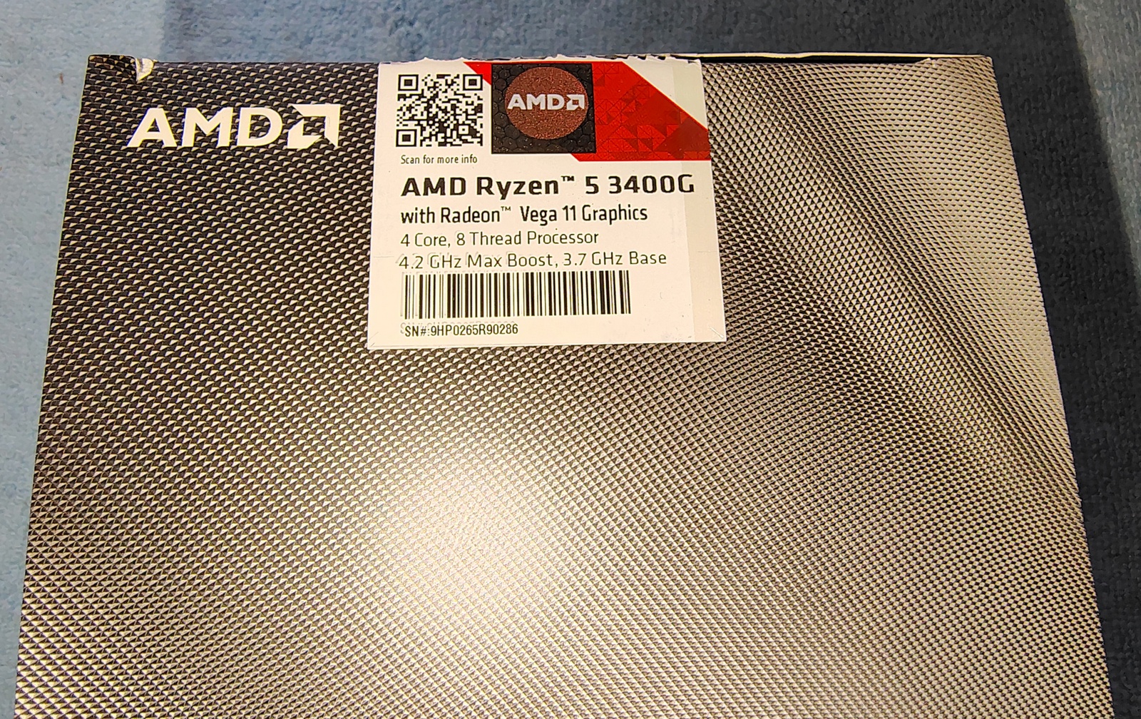 AMD Ryzen 5 3400G CPU APU Socket AM4 Processor YD3400C5FHBOX w/ Heatsink, Fan - Image 9