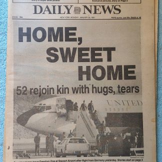 New York Daily News 26 January 1981 Iran Hostages Raiders Win Super Bowl Pullout
