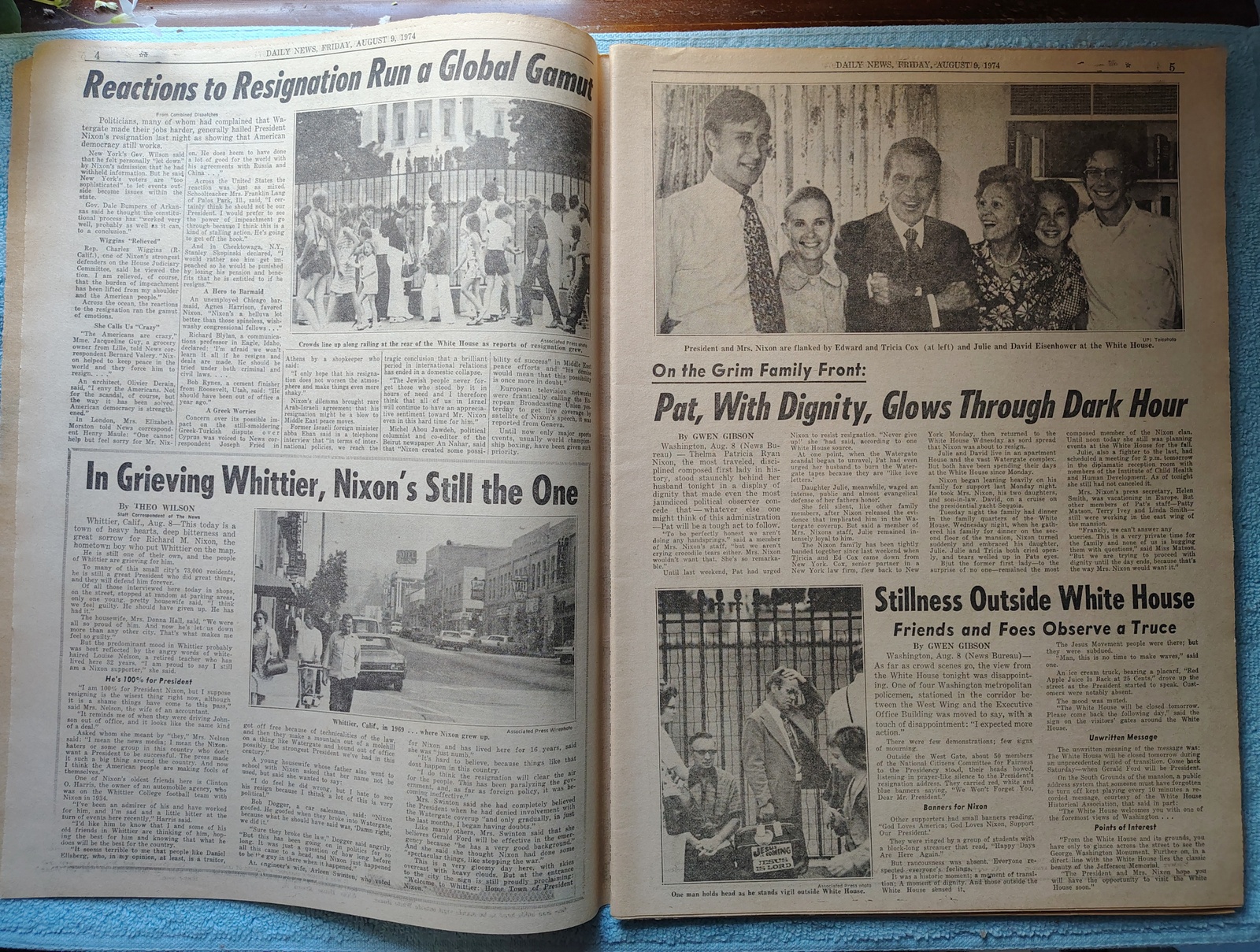 New York Daily News 9 August 1974 Nixon Resigns Special Pullout Toyota Celica Ad - Image 5