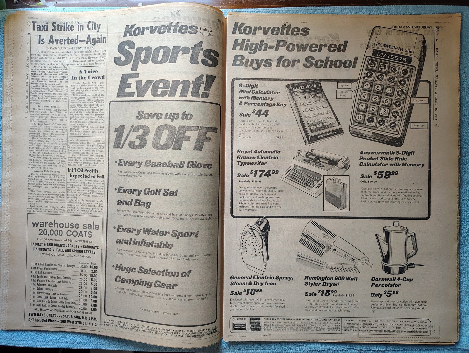 New York Daily News 9 August 1974 Nixon Resigns Special Pullout Toyota Celica Ad - Image 9