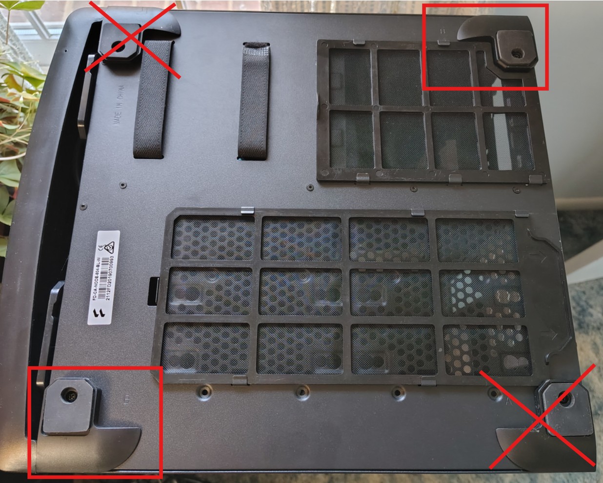 1 Used Black Plastic Type B Foot w/ Screw for Fractal Design Node 804 PC Case - Image 4