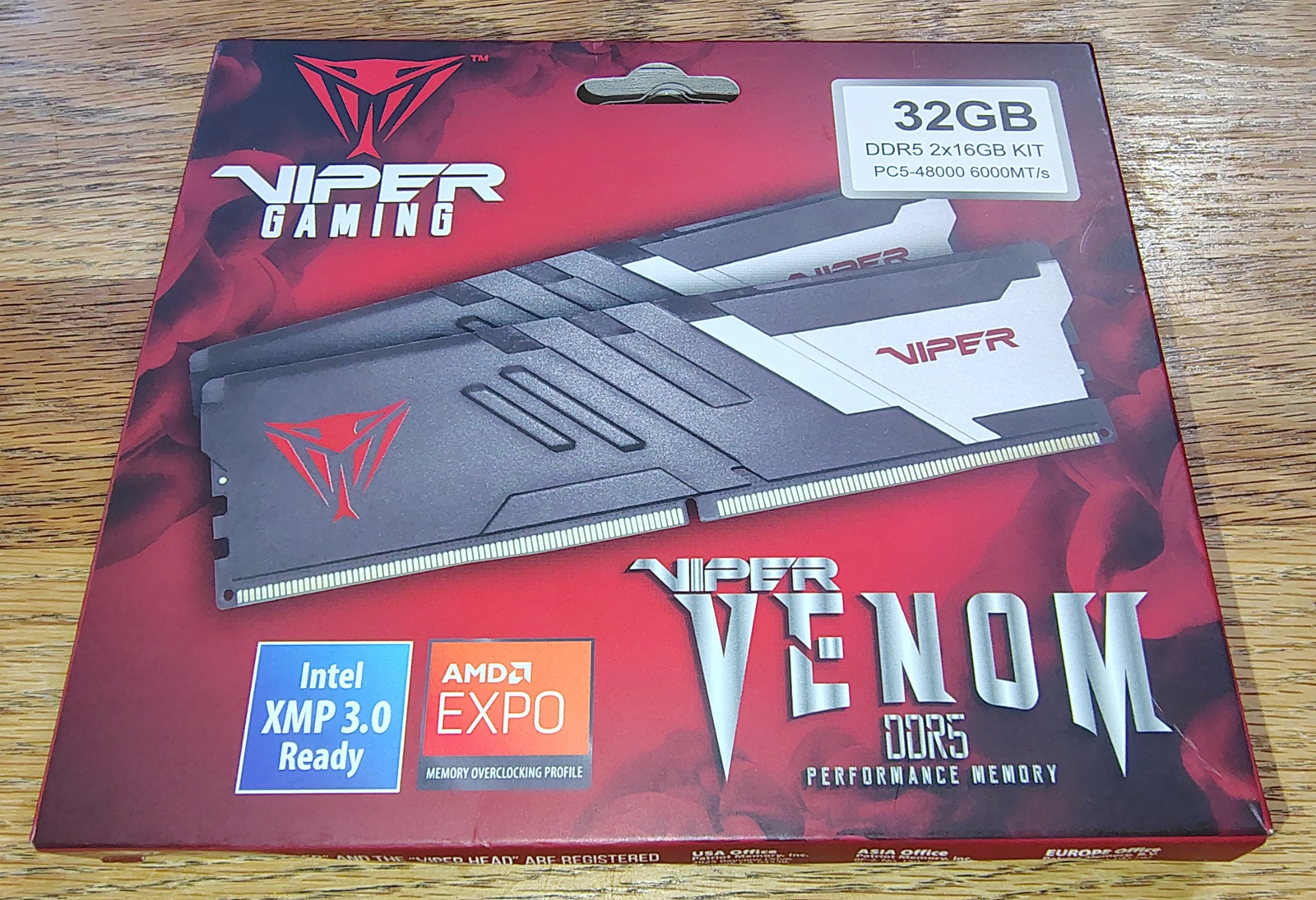 Patriot Viper Venom 32GB Kit (2 x 16GB) PC5-48000 6000MT/s Memory RAM DDR5 2025