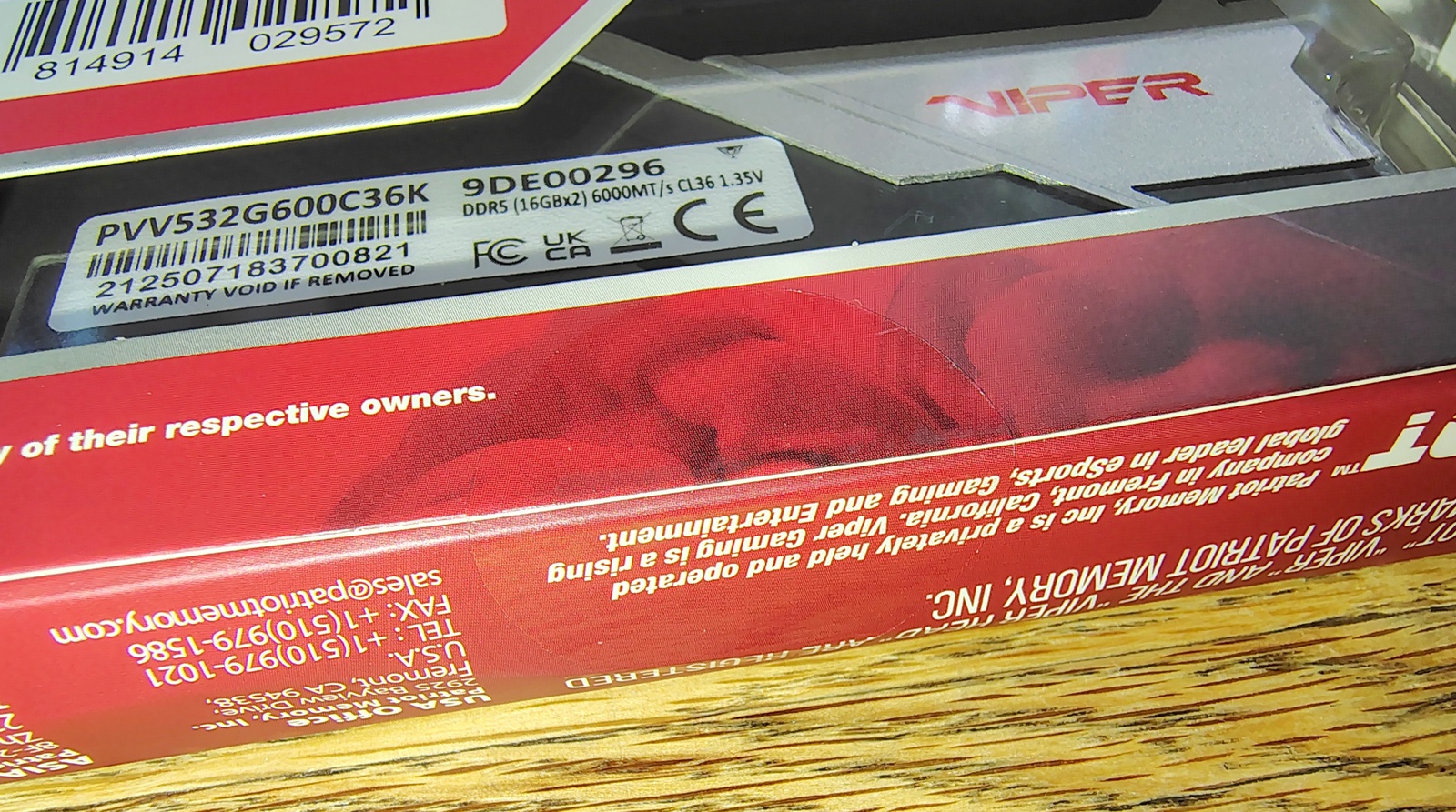 Patriot Viper Venom 32GB Kit (2 x 16GB) PC5-48000 6000MT/s Memory RAM DDR5 2025 - Image 5