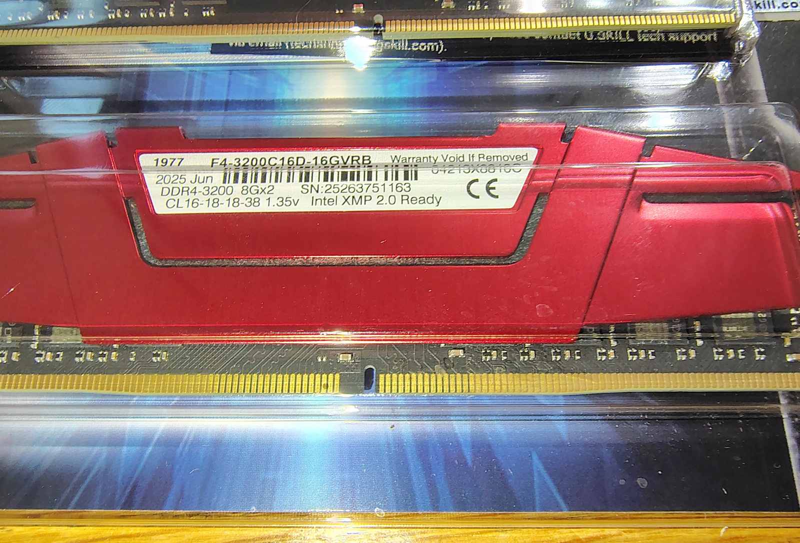 G.Skill Ripjaws V 16GB Kit, 2 x 8GB DDR4-3200 F4-3200C16D-16GVRB Memory RAM 2025 - Image 3