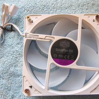 White SickleFlow 120 RGB 120mm Case Cooling Fan 4 Cooler Master Qube 500, Screws