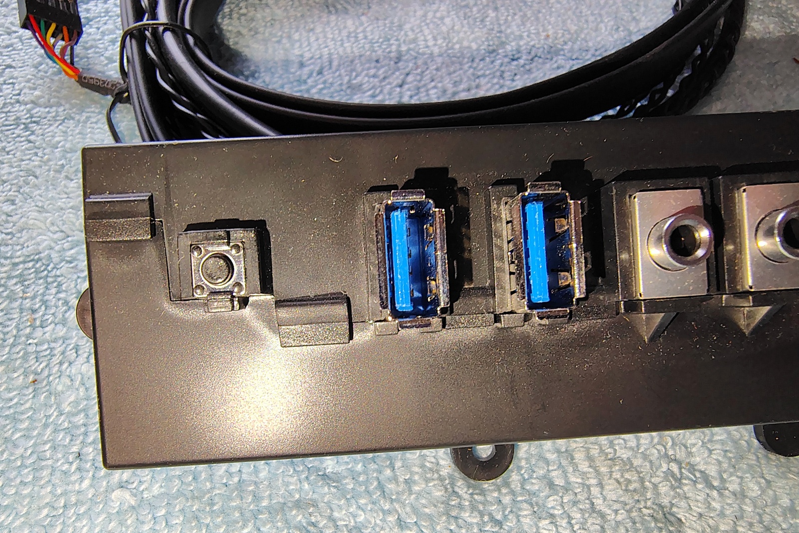 Used I/O IO Panel USB Audio Power Reset for Corsair Vengeance C70 Desktop Case - Image 2