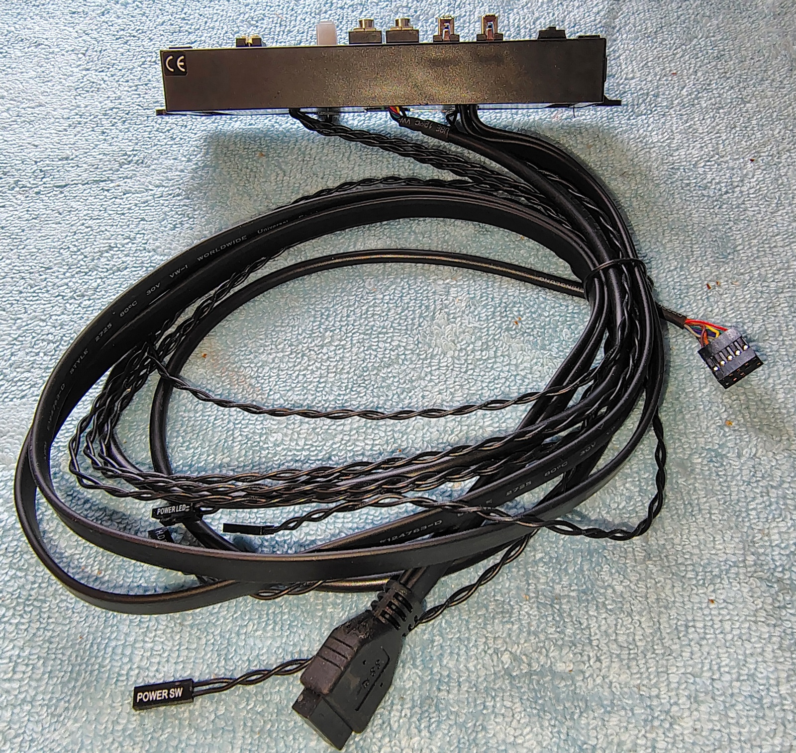 Used I/O IO Panel USB Audio Power Reset for Corsair Vengeance C70 Desktop Case - Image 5