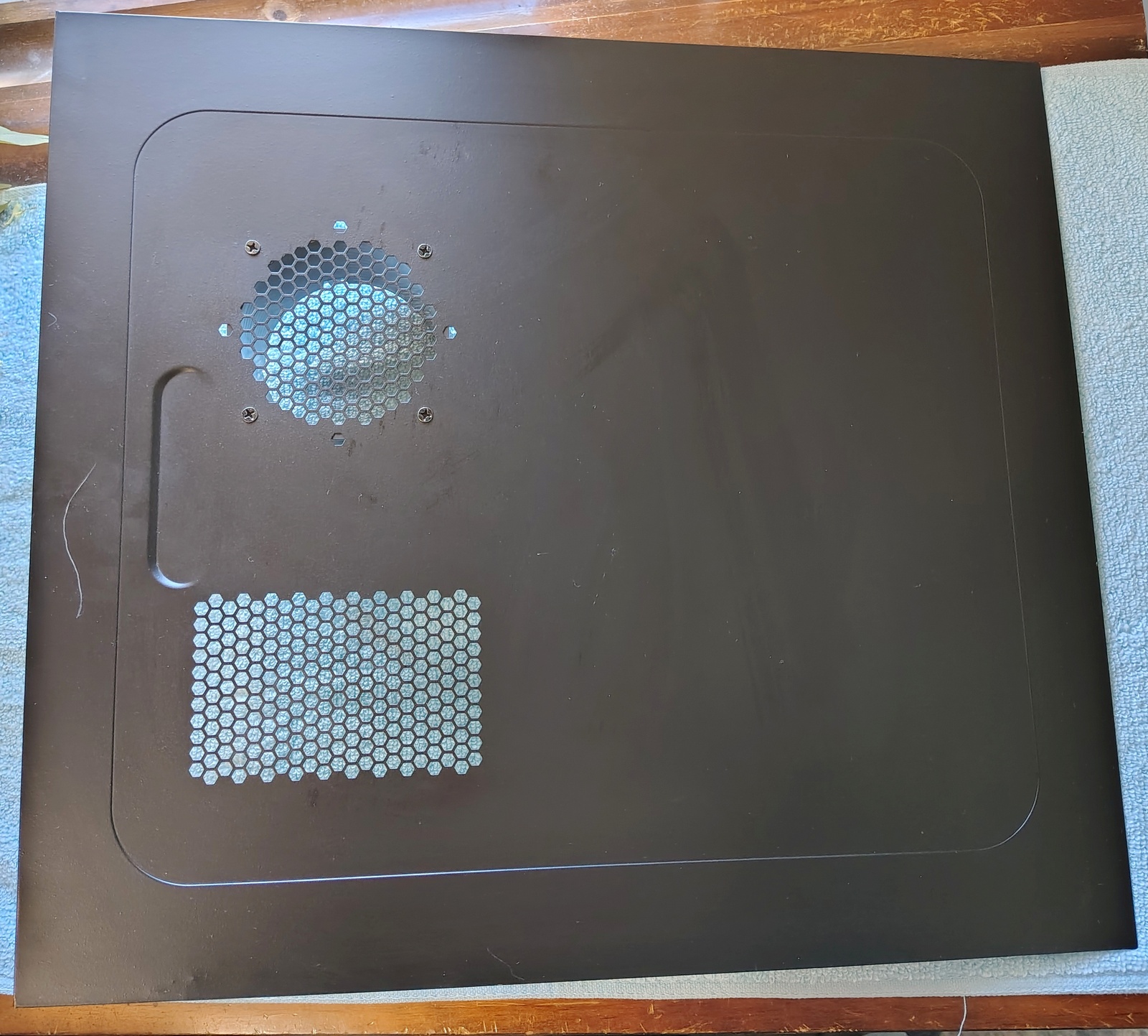 Used Black Steel Metal Vented Side Panel Door for Rosewill CX-5059 Desktop PC Case