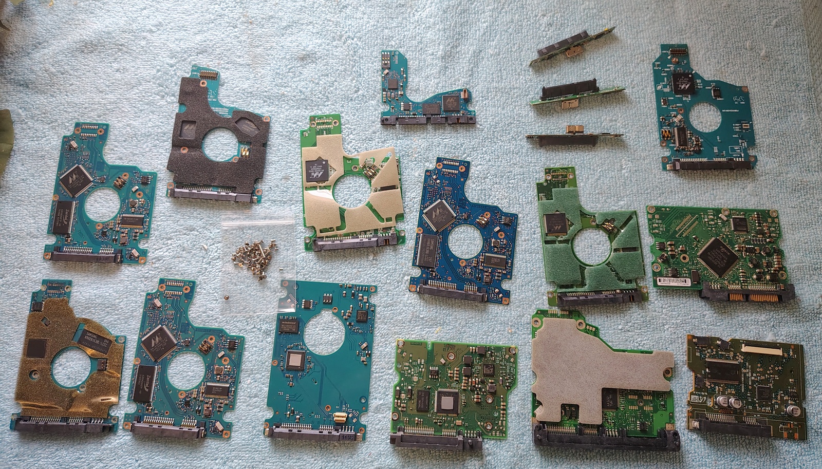 Scrap Gold Recovery Parts HDD Hard Disk Drive Circuit Controller Boards Lot of 17