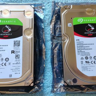 Lot of 2 6TB Seagate Ironwolf Pro NAS 3.5" SATA Hard Drives 2018 ST6000NE0021 ST6000NE0023