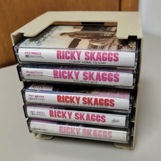 Lot of 5 Ricky Skaggs Cassette Tapes w/ Plastic Case Holder 1980s Country Music