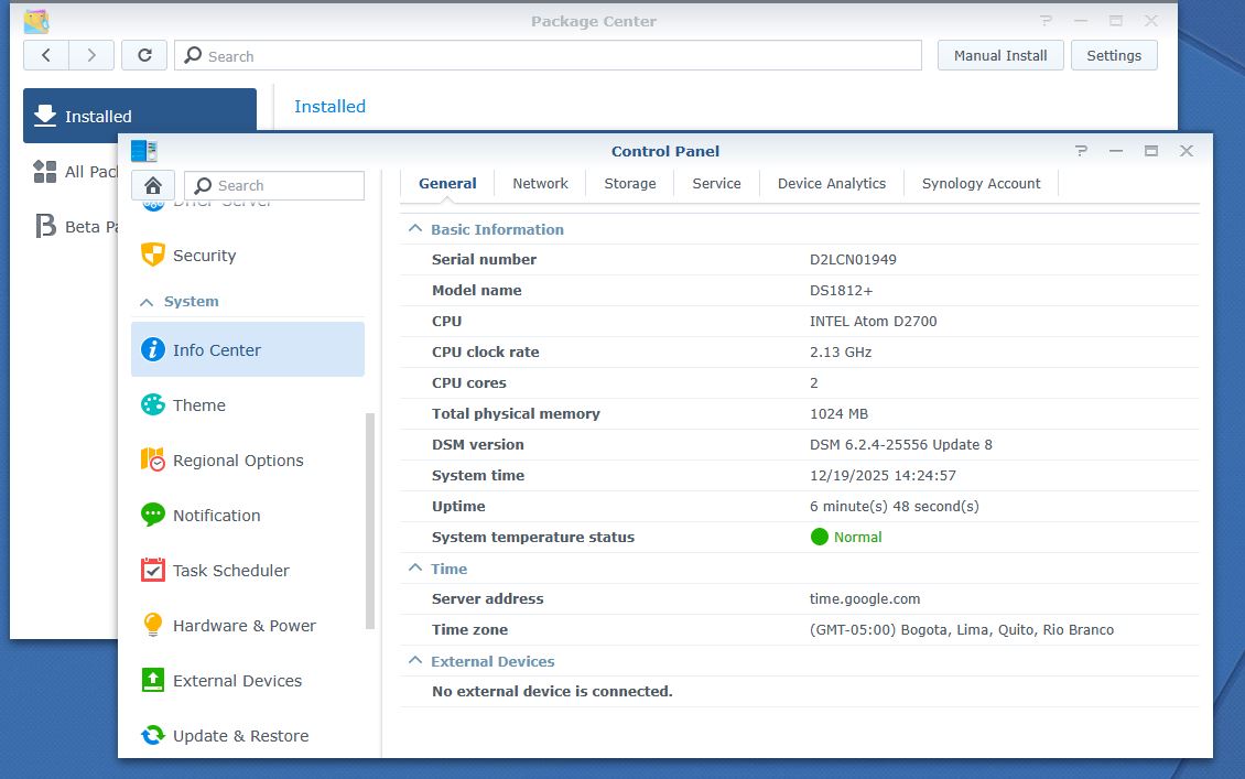 Synology DiskStation DS1812+ 8 Bay NAS Network Attached Storage 12TB (3 x 4TB) - Image 15