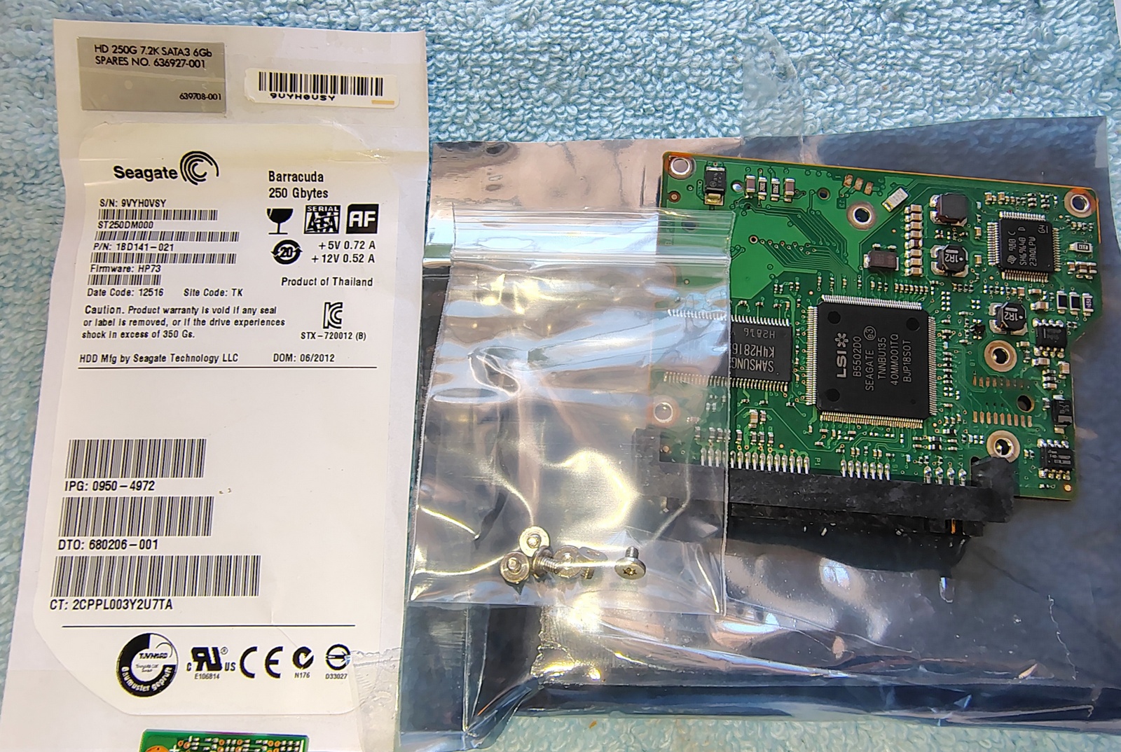 Scrap Gold Recovery Parts HDD Hard Disk Drive Circuit Controller Boards Lot of 6 - Image 2