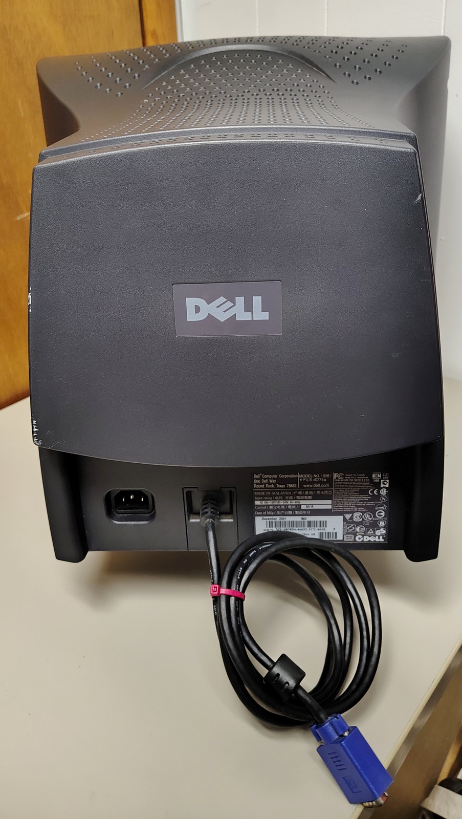 Used Dell E771a Black 17" CRT Monitor Computer Screen 2001 VGA 1024x786 Malaysia - Image 5