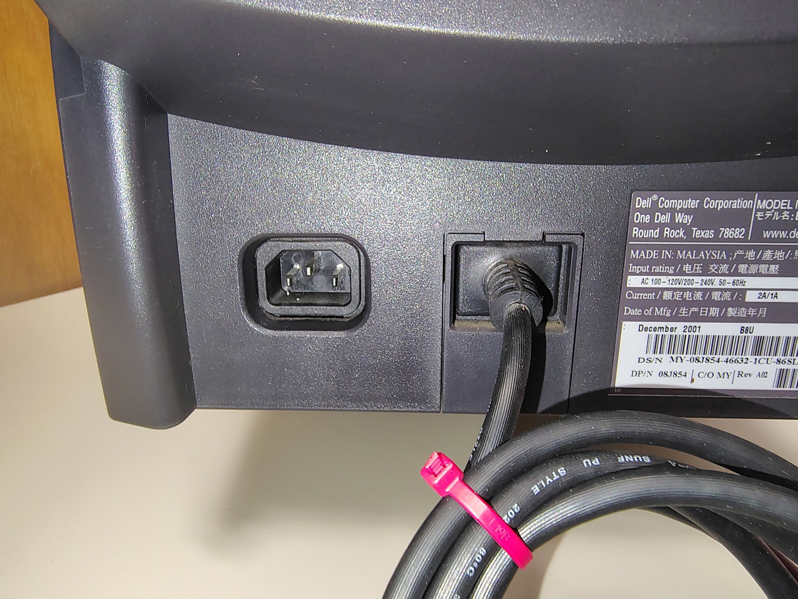 Used Dell E771a Black 17" CRT Monitor Computer Screen 2001 VGA 1024x786 Malaysia - Image 7