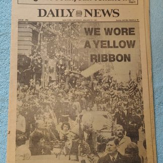 New York Daily News 31 January 1981 Iran Hostages Parade Daytona 24-hour Fire ++