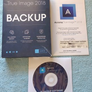 Acronis True Image 2018 For 1 Computer PC Backup Recovery Software w/ Disc, SN
