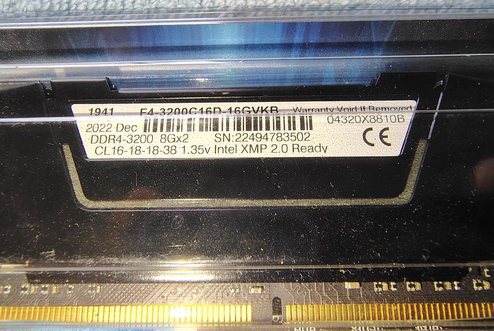 G.Skill Ripjaws V 16GB Kit, 2 x 8GB DDR4-3200 F4-3200C16D-16GVKB Memory RAM 2022 - Image 3