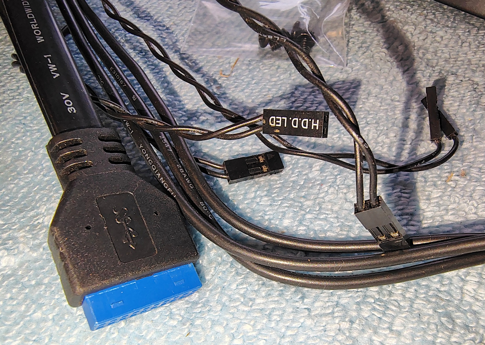 Used I/O IO Panel USB Audio Power Reset for Corsair Vengeance C70 Desktop Case - Image 2